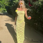 Floral Sheer Lace Maxi Dress