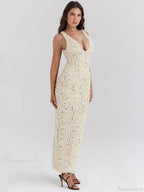 Floral Slim Bodycon Maxi Vacation Dress