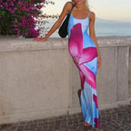 Floral Slip Spaghetti Strap Backless Boho Sundress