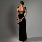 Floral Spaghetti Strap Backless Hip Wrap Mermaid Maxi Dress