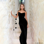 Floral Spaghetti Strap Backless Hip Wrap Mermaid Maxi Dress
