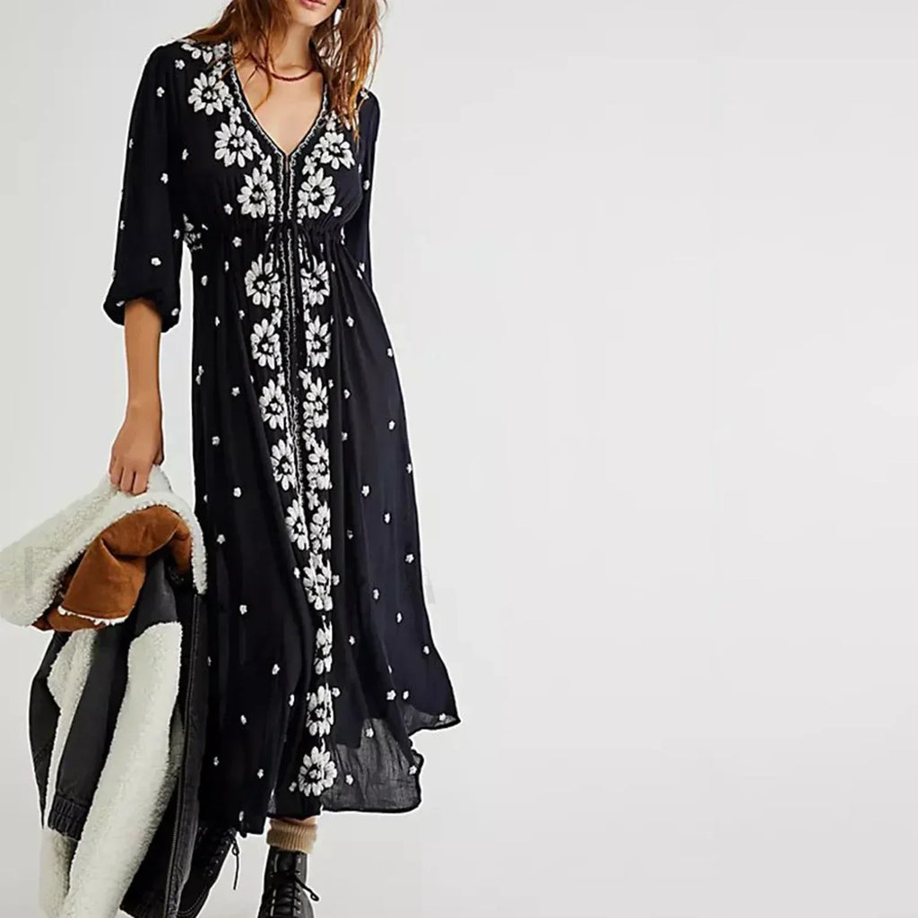 Floral Swing Maxi Dress