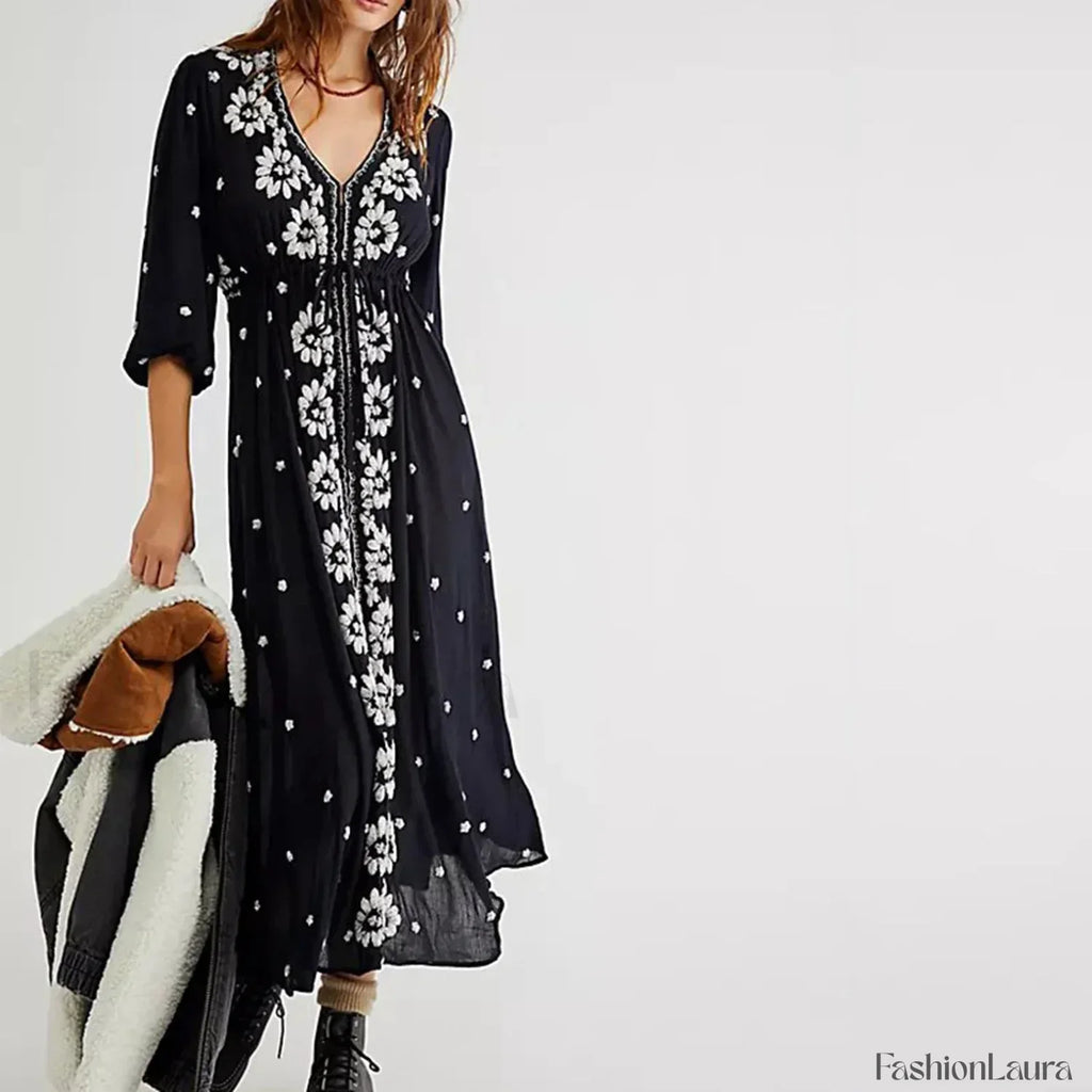 Floral Swing Maxi Dress