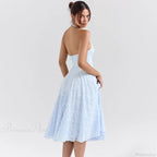 Floral Waist Wrap A-line Vacation Dress