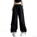 Fluorescent Drawstring Wide Leg Cargo Pant