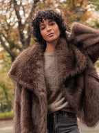 Fox Solid Fluffy Short Coat