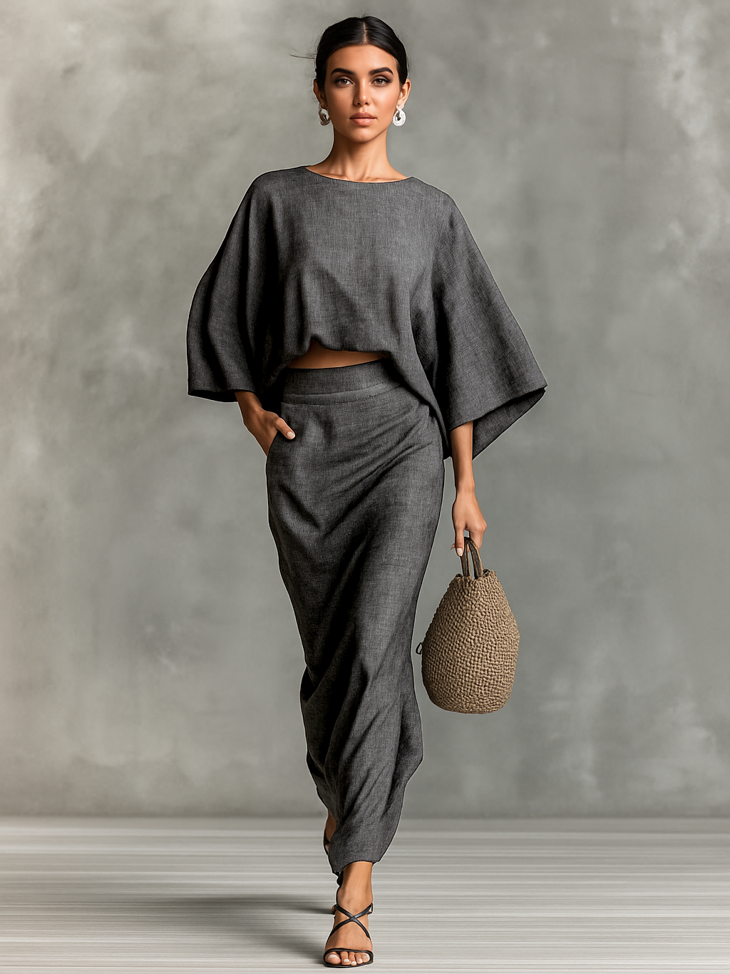| Linen Bat Sleeve Set