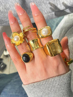 Geometric Gothic Titanium Strong Ring