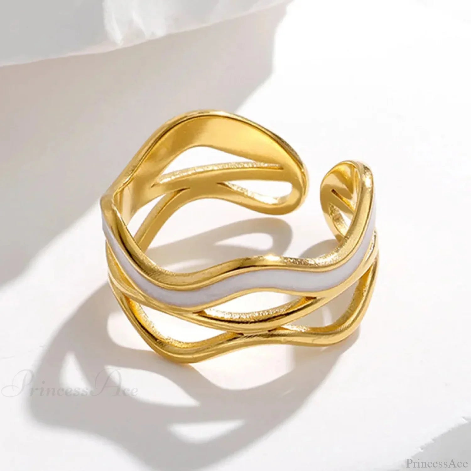 Geometric Gothic Titanium Strong Ring