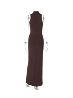 Gianna Halter Slit Maxi Dress