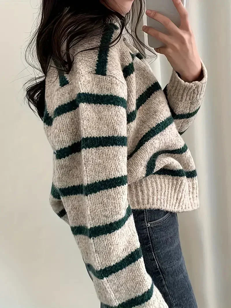 | V-neck knitted sweater