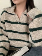 | V-neck knitted sweater