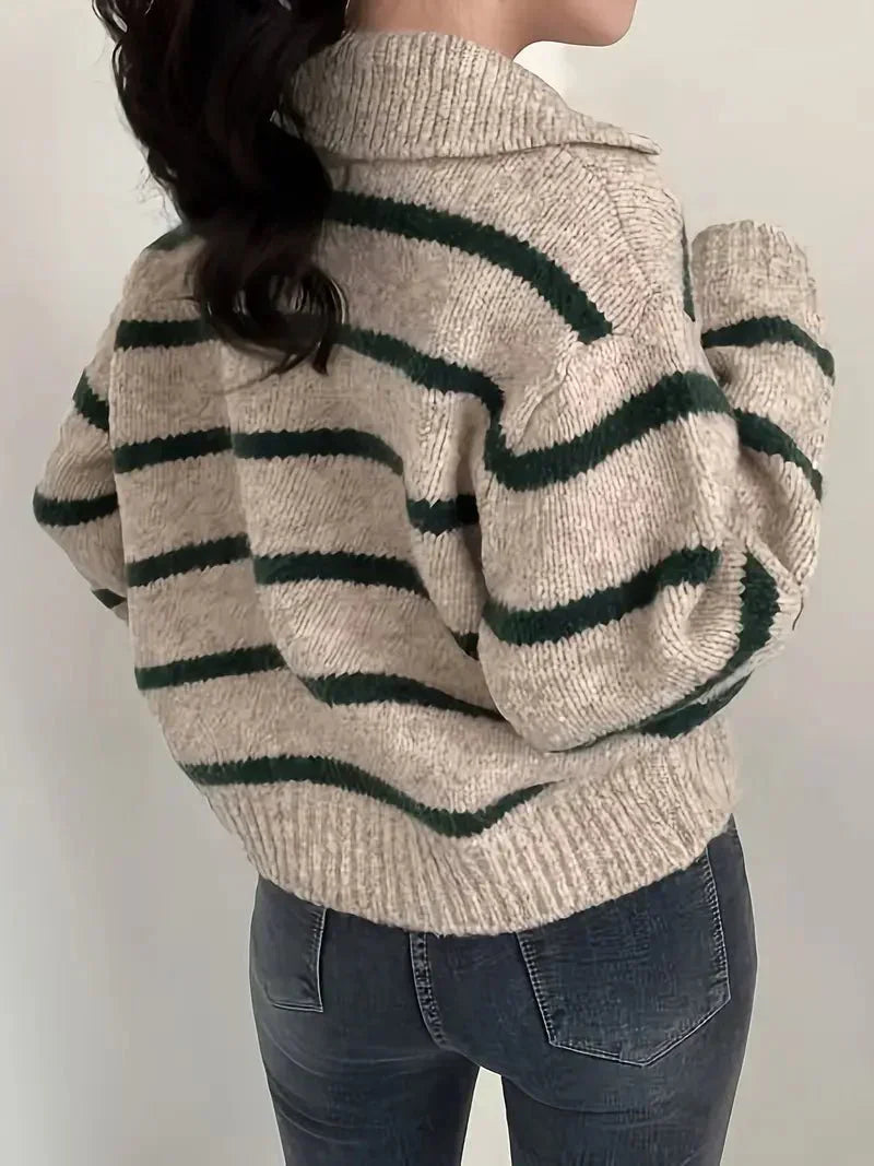 | V-neck knitted sweater