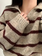 | V-neck knitted sweater