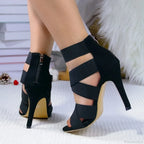 Gladiator Open ToesBuckle Strap Party Wedding High Heels Designer High Heel