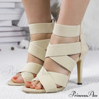 Gladiator Open ToesBuckle Strap Party Wedding High Heels Designer High Heel