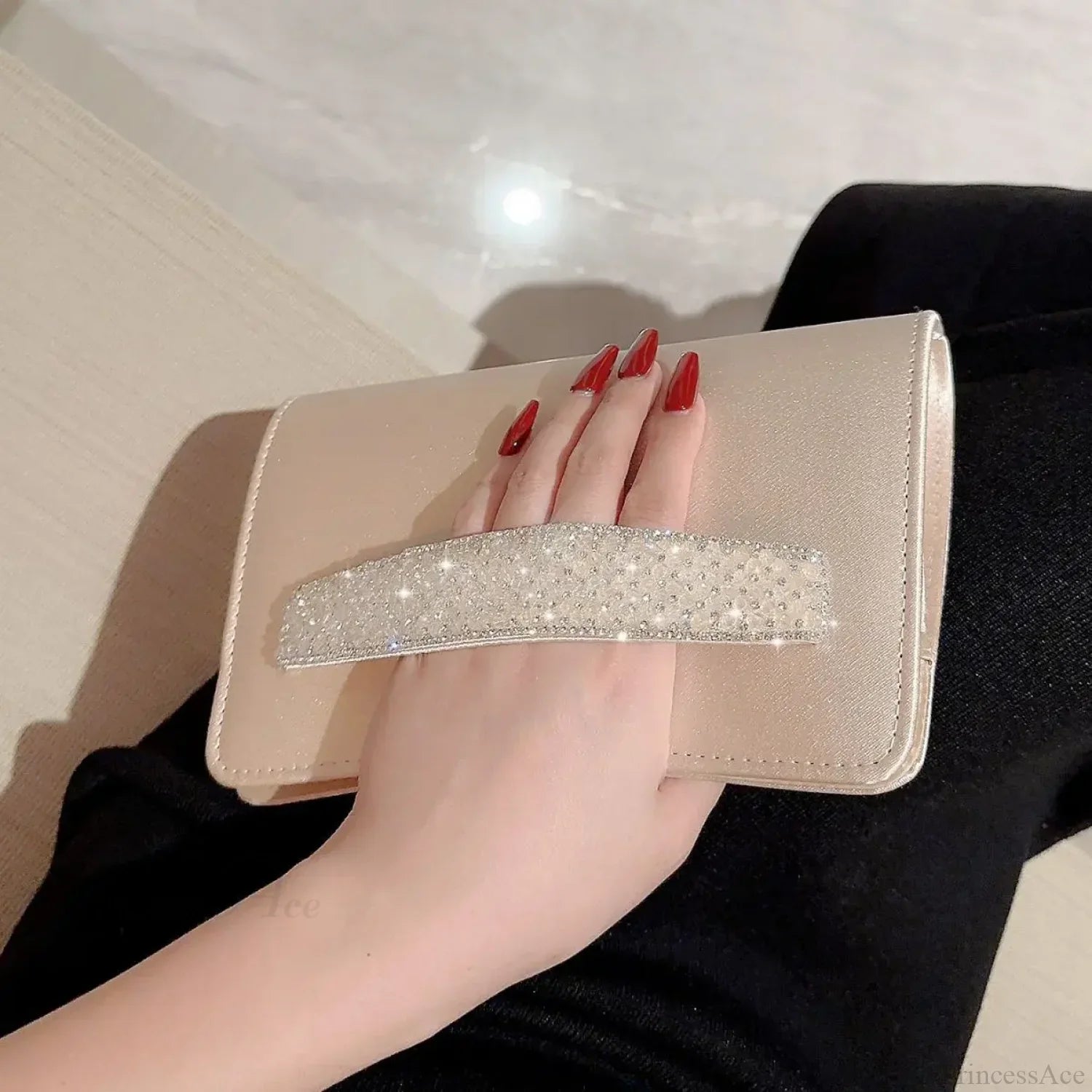 Glitter Diamond Evening Wristlet