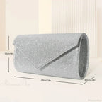 Glitter Envelope Chain Evening Clutch Bag