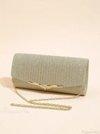Glitter Envelope Evening Bag Detachable Chain Clutch Bag