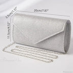 Glitter Envelope Evening Clutch Women's Day Wedding Party Crossbody Bag