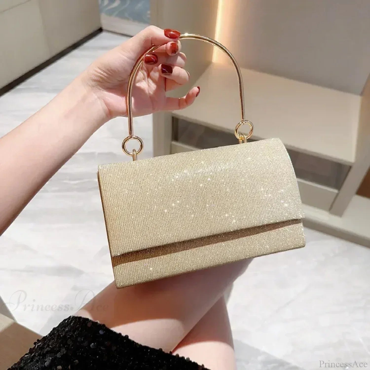 Glitter Wedding Clutch Shoulder Bag for Women