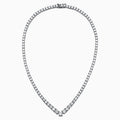 Sterling Silver V Shape Moissanite Tennis Necklace with Glittering Design