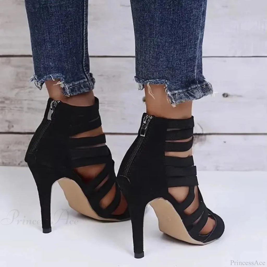 Glowing Verdant Peep Toe Gothic Tall Heel