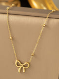 Bowknot Charm Choker Necklace