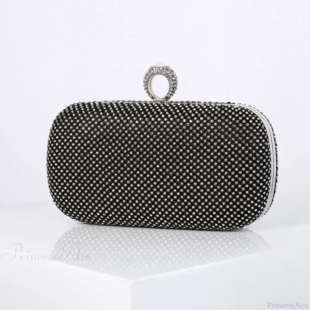 Gold Diamond Dinner Clutch Wristlet