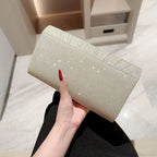 Gold Silver Elegant Banquet Clutch Shoulder Bag Purse