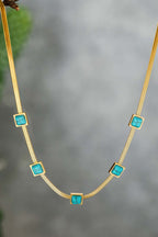 Serpent Bone Necklace with Turquoise