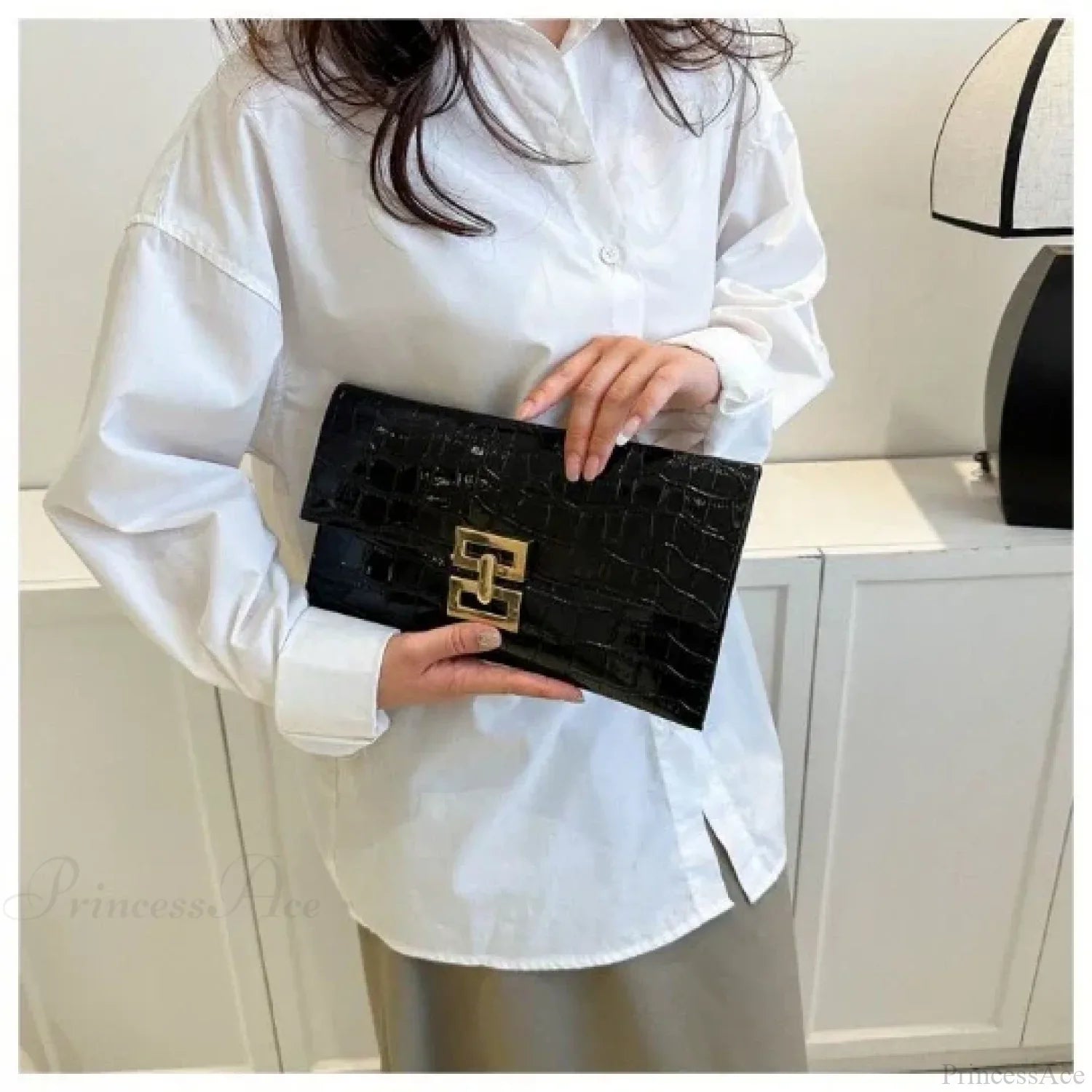 Golden Evening Clutch Wristlet
