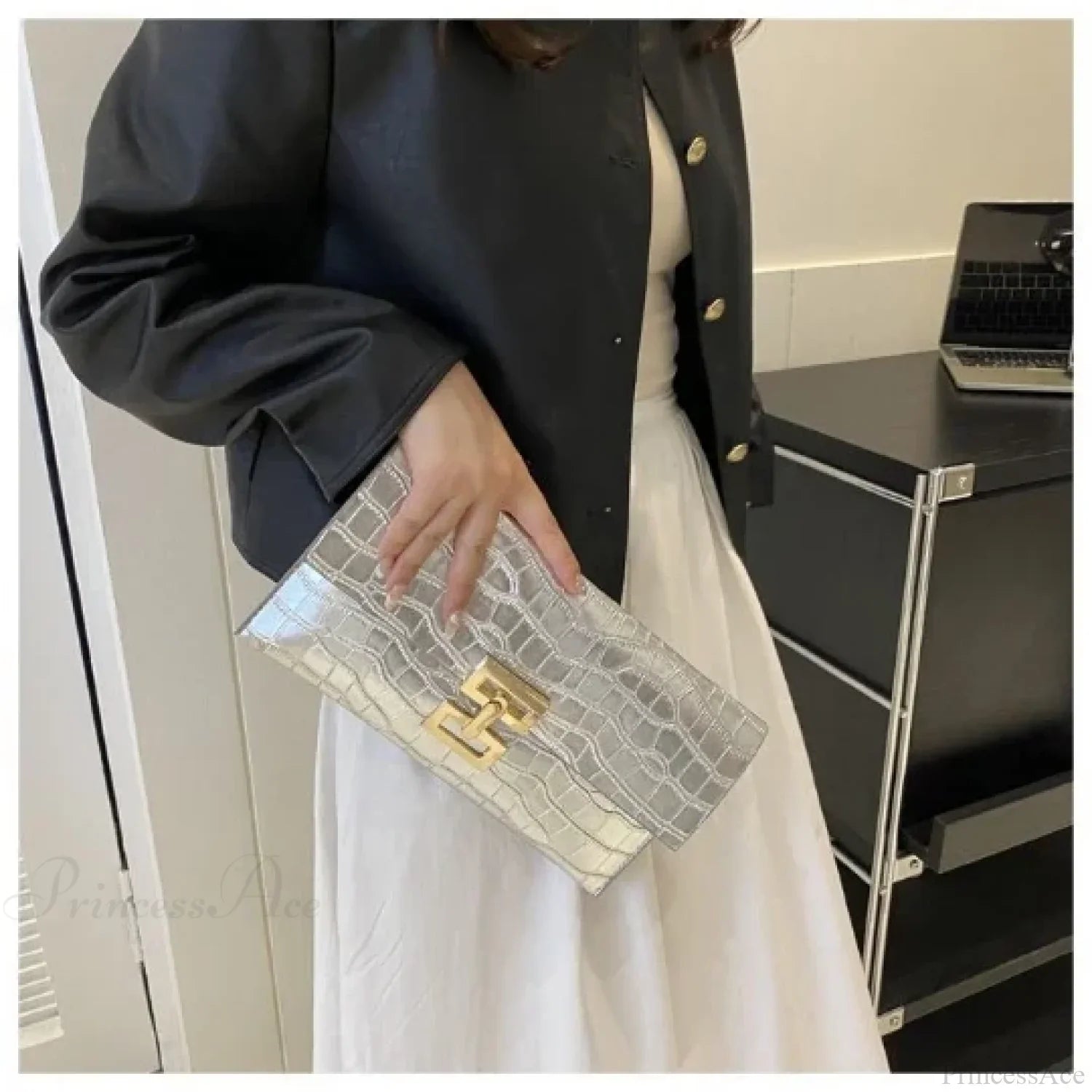 Golden Evening Wedding Clutch Wristlet