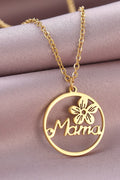 Floral Mama Necklace - Premium Gold Tone Alloy Jewelry