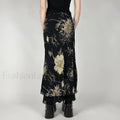 Goth Floral Double Layer Skirt