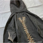 Gothic Long Sleeve Zipper Hoodie