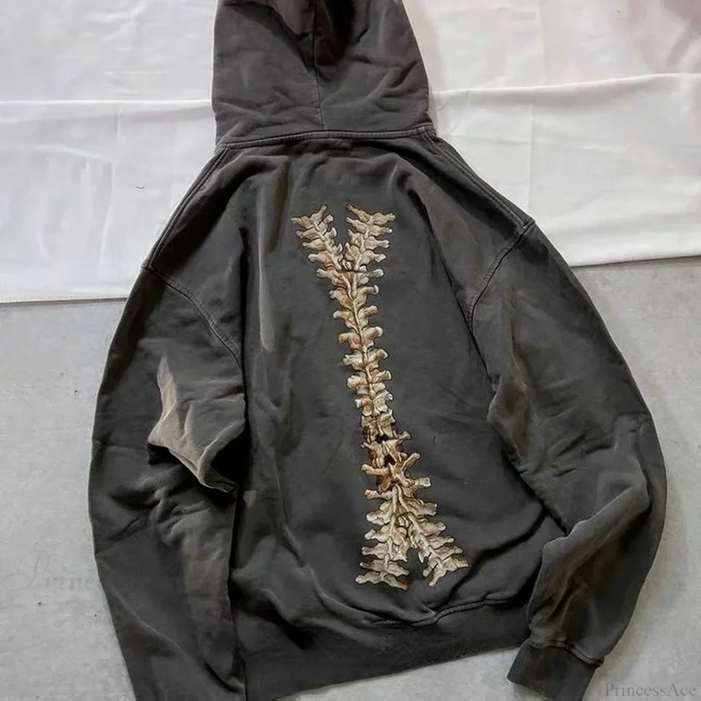 Gothic Long Sleeve Zipper Hoodie