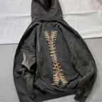 Gothic Long Sleeve Zipper Hoodie