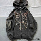 Cool Monochrome Dark Goth Hoodie
