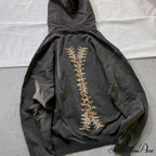 Cool Monochrome Dark Goth Hoodie