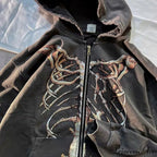 Cool Monochrome Dark Goth Hoodie