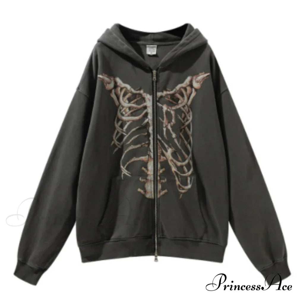 Cool Monochrome Dark Goth Hoodie