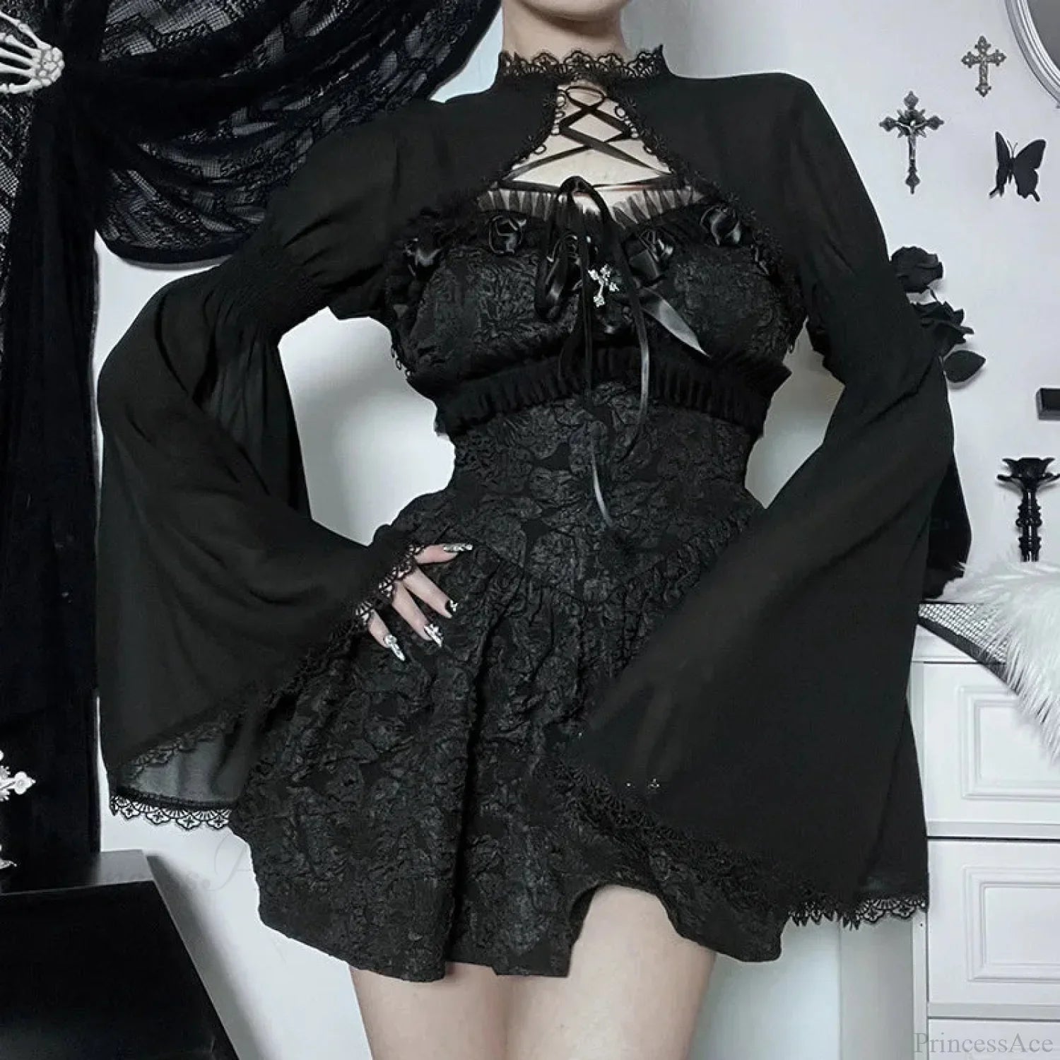 Graceful Tie Up Chiffon Top
