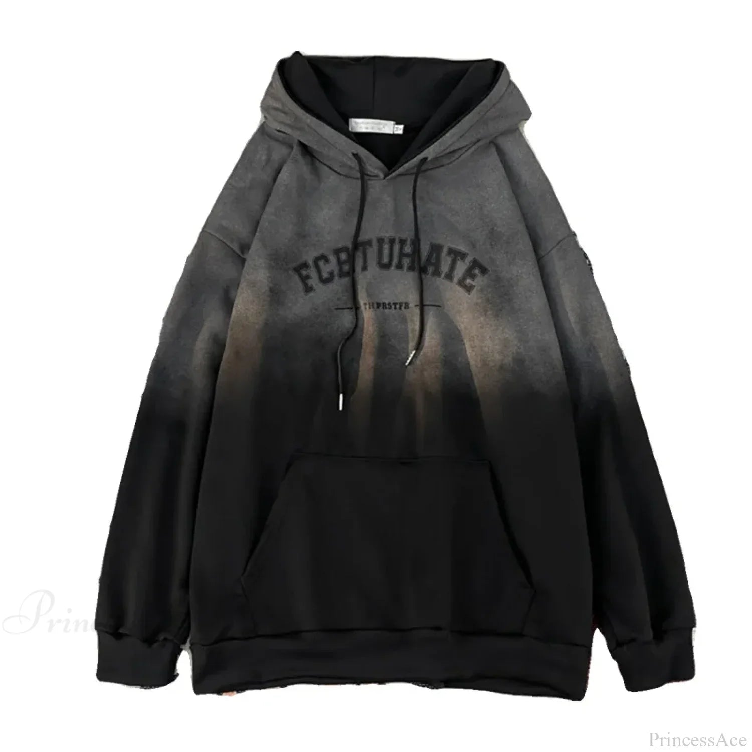 Gradient Letter Print Hip Hop Hoodie