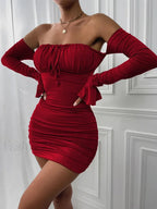Ruffle Bodycon Mini Dress