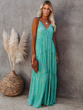 Camille Boutique Green V Neck Maxi Beach Dress Evening Wear Edit