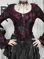Grouped Frilled Knitted Top