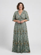 Mireille | Floral V-Neck Maxi Dress