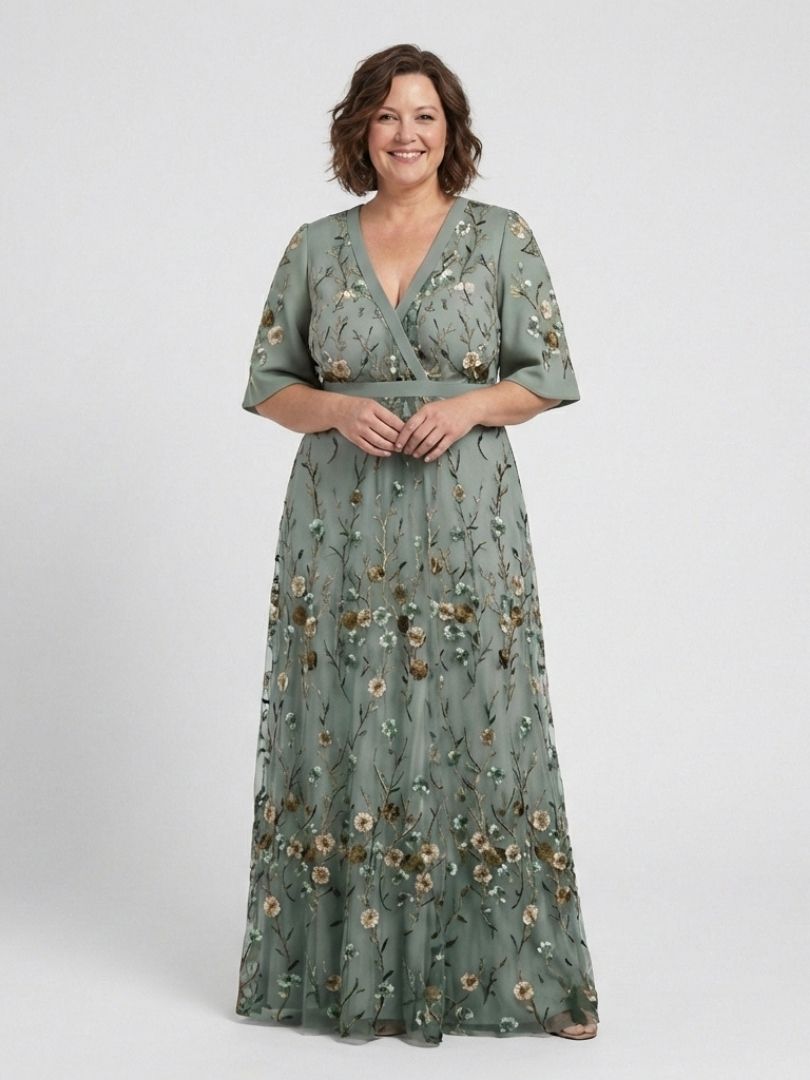 Mireille | Floral V-Neck Maxi Dress