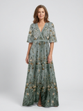 Mireille | Floral V-Neck Maxi Dress
